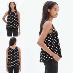 Madewell Black and White Polka Dot Top